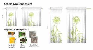 Schal in Wunschausführung  schwarz Allium 24 - blanco Apfel